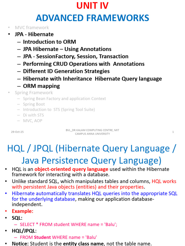 Hibernate Query Language Overview | PDF | Data Model | Computer Programming