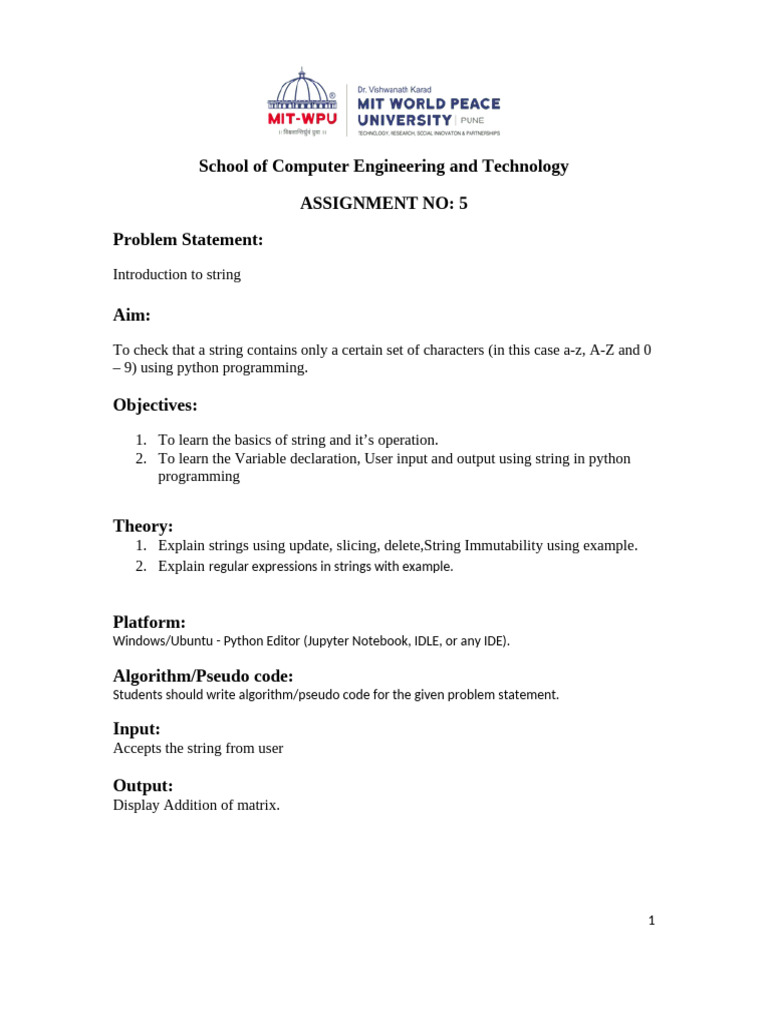 Python Lab Assignmnet 05 | PDF