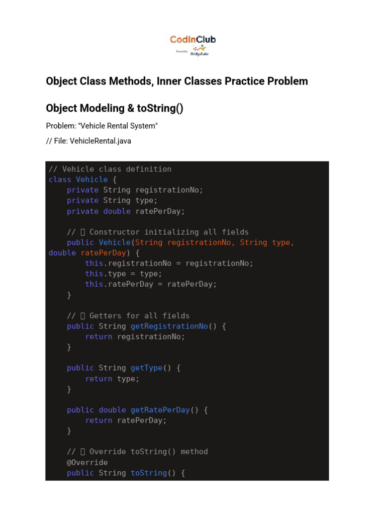 Java Object Class Methods Overview | PDF | Systems Engineering ...