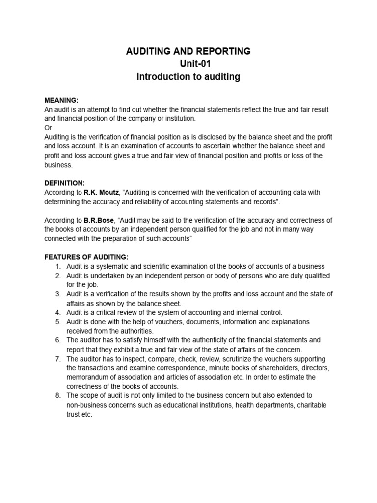 Introduction to Auditing Basics | PDF | Audit | Internal Control