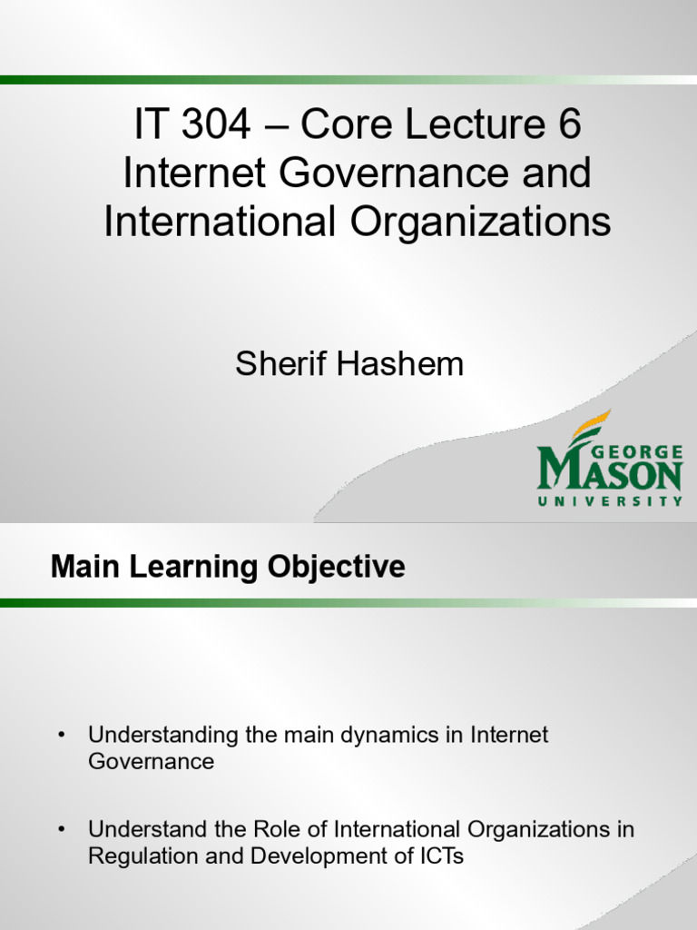 Core Lec-6 Internet Governance | PDF | Internet Governance | Computer ...