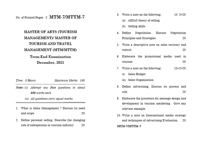 MTM 7 MTTM 7 | PDF