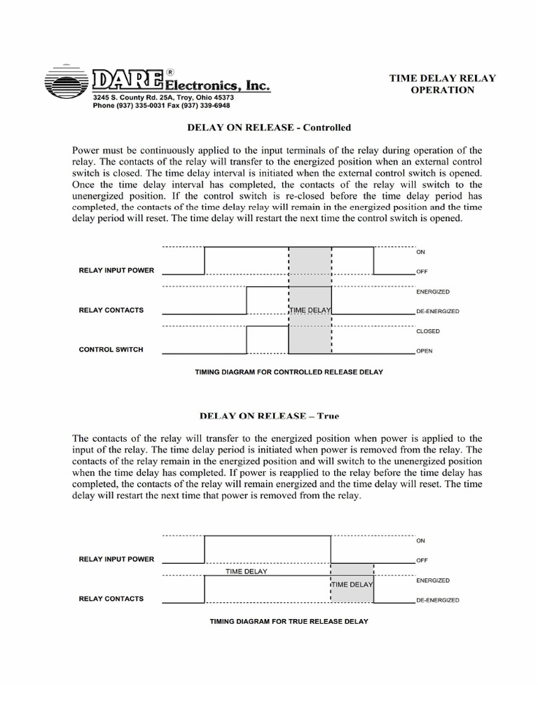 Time Delay Relay Operation | PDF