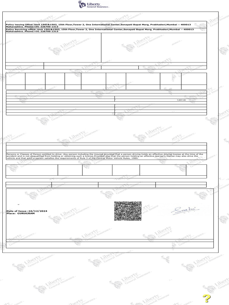 PolicyDocument 747756226 | PDF | Insurance | Vehicles
