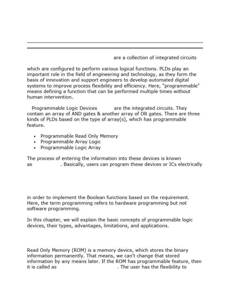 Understanding Programmable Logic Devices | PDF | Hardware Description ...