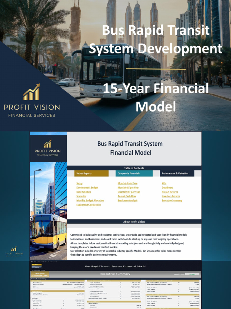 Bus Rapid Transit System Financial Model | PDF