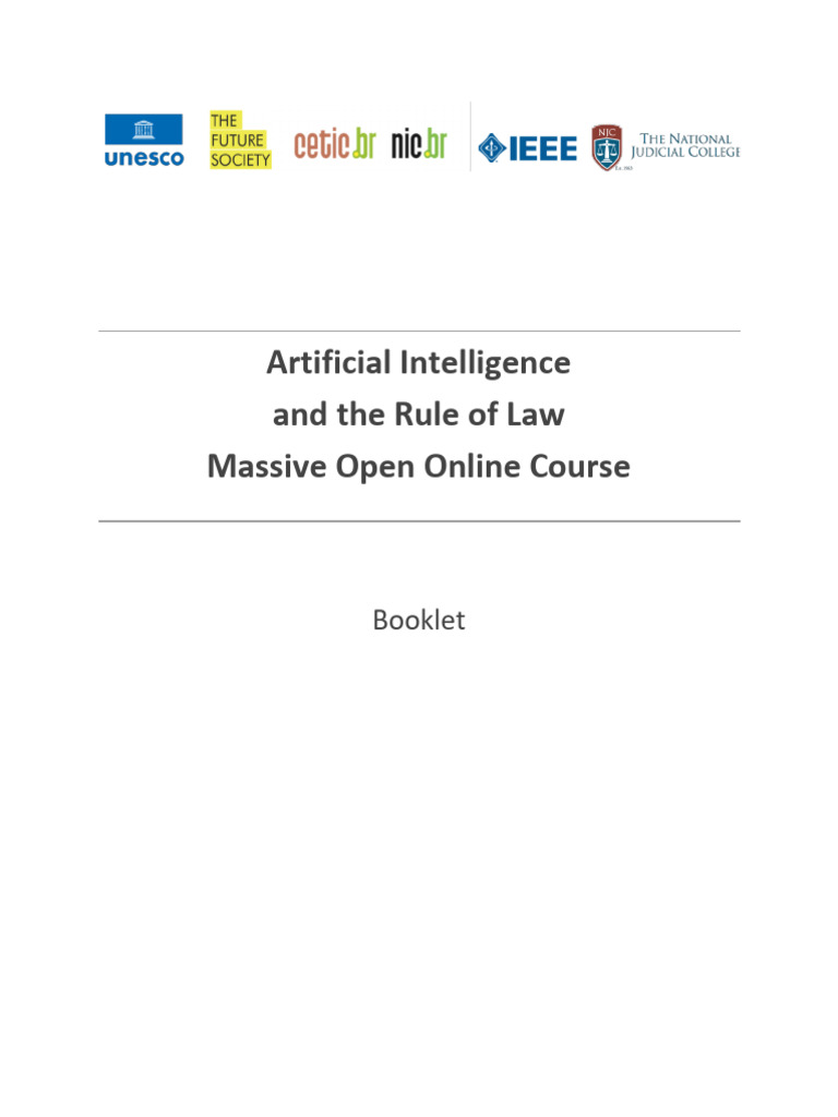 Annex B - MOOC On AI and The Rule of Law Booklet | PDF | Artificial ...