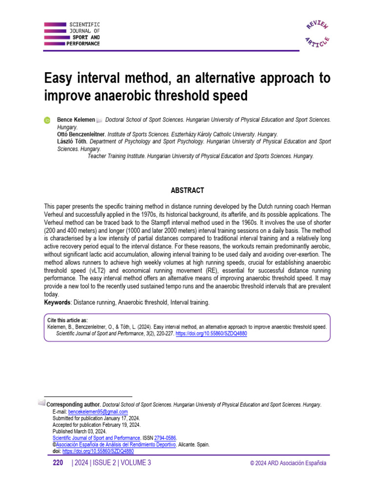 Easy Interval Method for Speed Training | PDF | Running | Long Distance ...