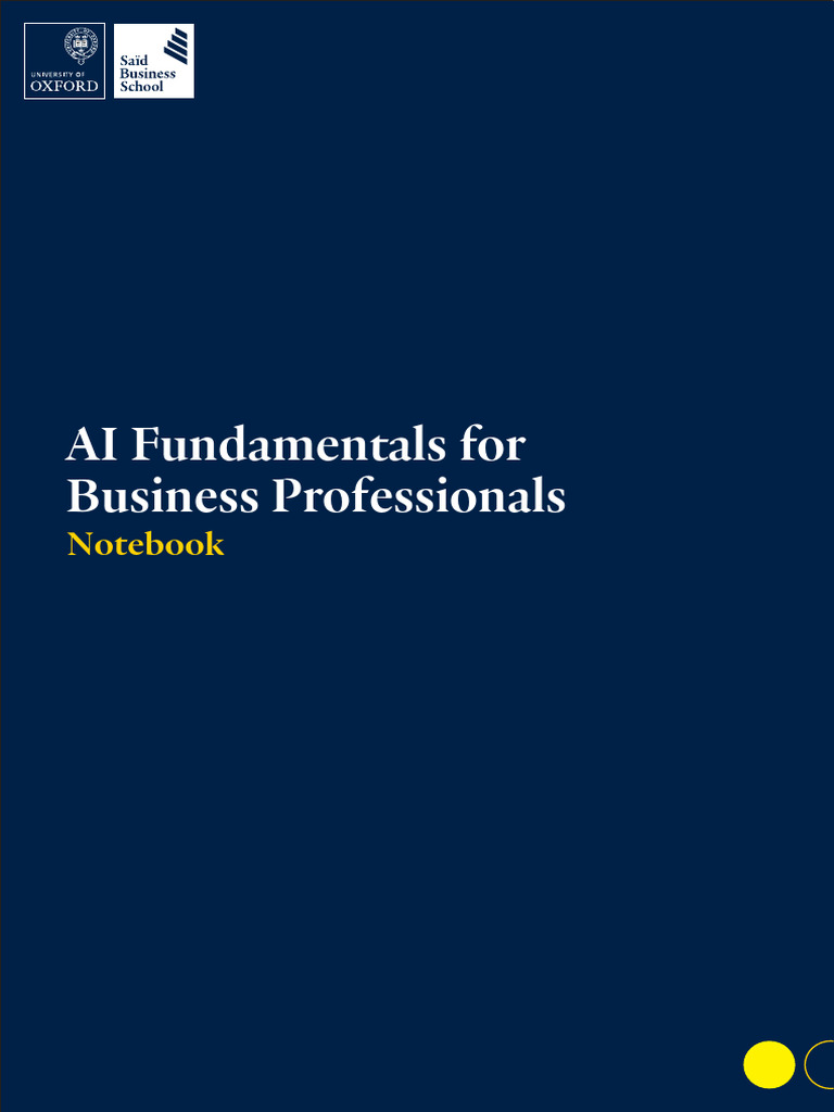 Snapshot of AI Fundamentals For Business Professionals