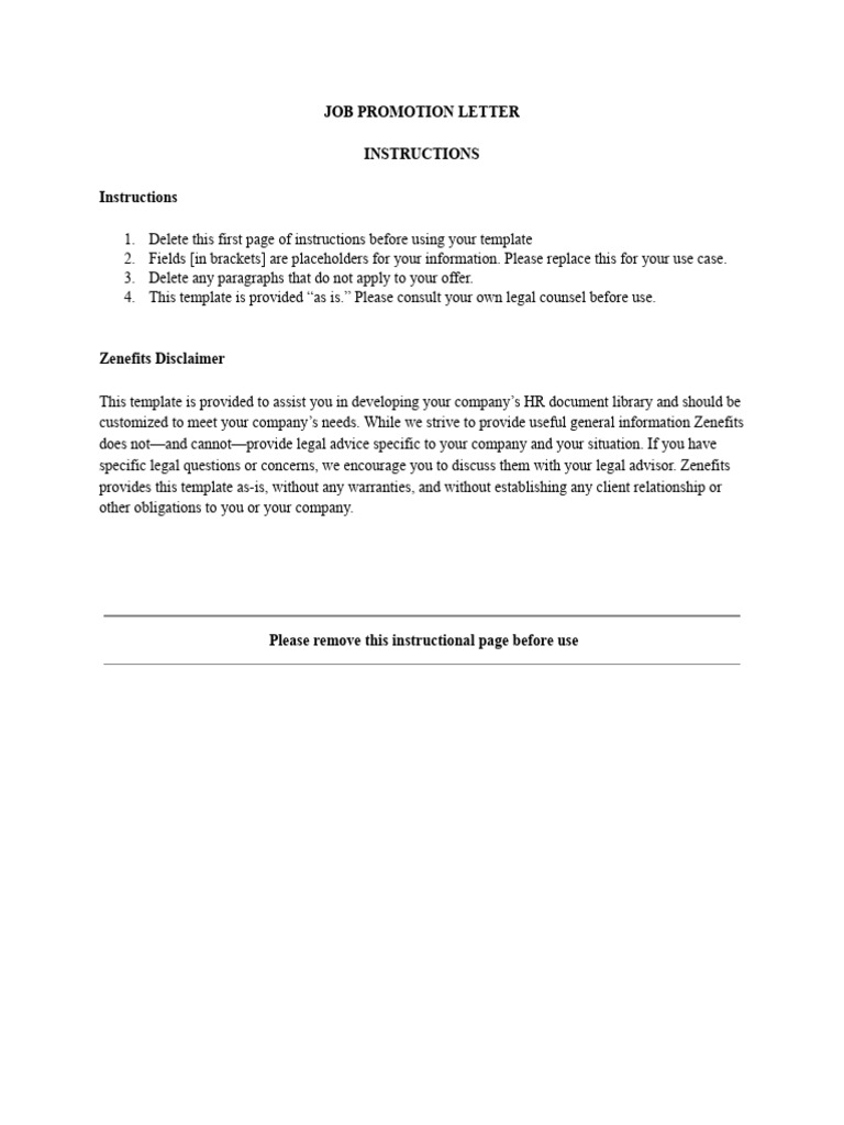 Job Promotion Letter Template | PDF | Salary | Tax Deduction