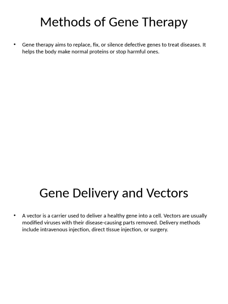 Methods of Gene Therapy | PDF