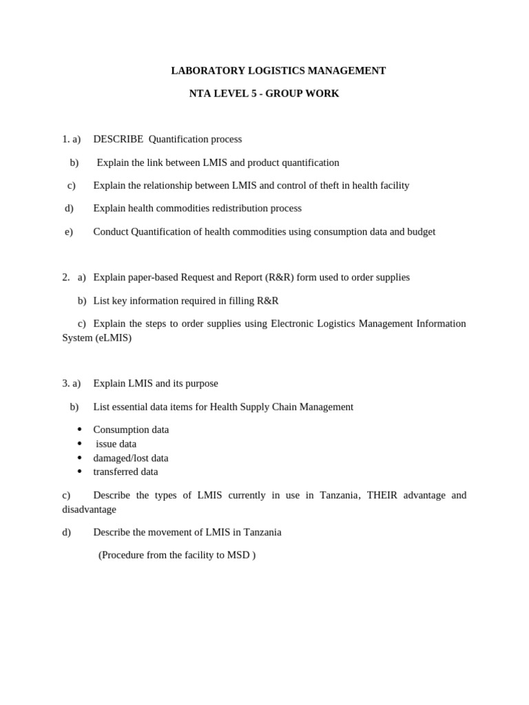 Efficient Laboratory Logistics Overview | PDF
