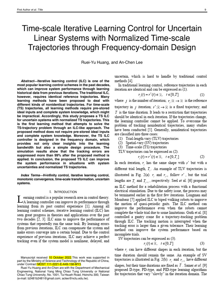 Time-Scale ILC for Uncertain Systems | PDF | Applied Mathematics ...