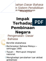 Perubahan Dasar Bahasa Dalam Sistem Pendidikan Malaysia