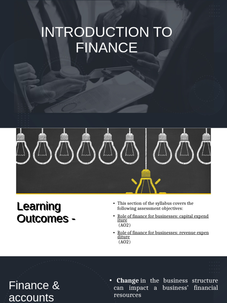 Introduction to Business Finance Concepts | PDF | Expense | Loans