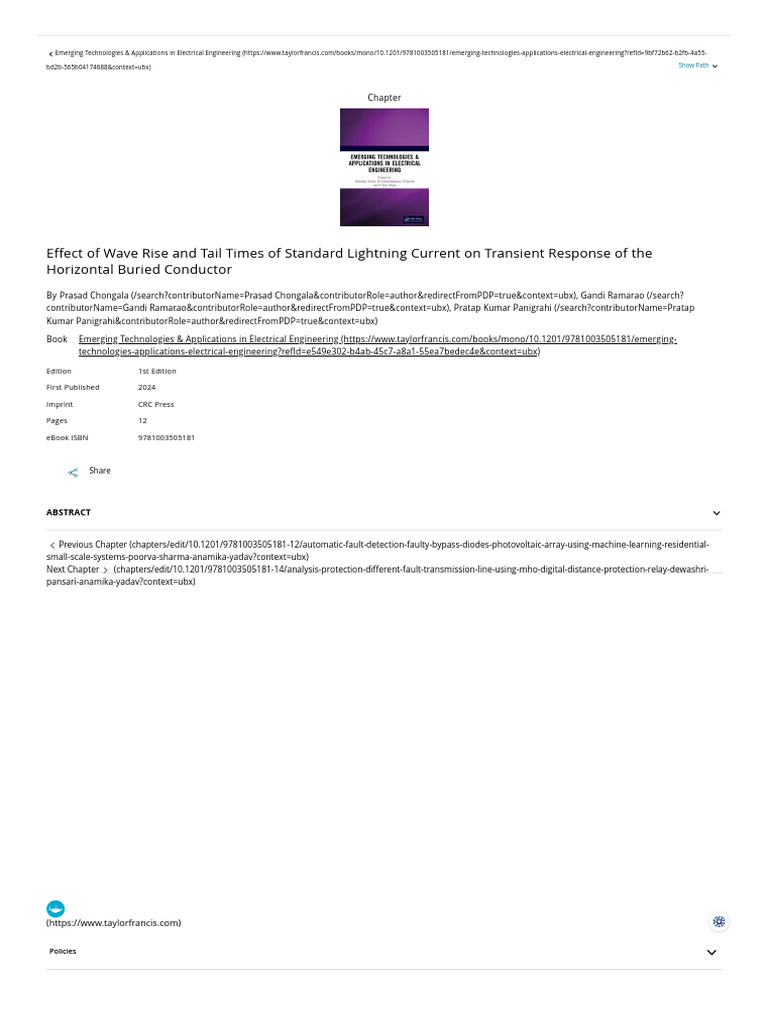 Effect of Wave Rise and Tail Times of Standard Lightning Current on Tr ...