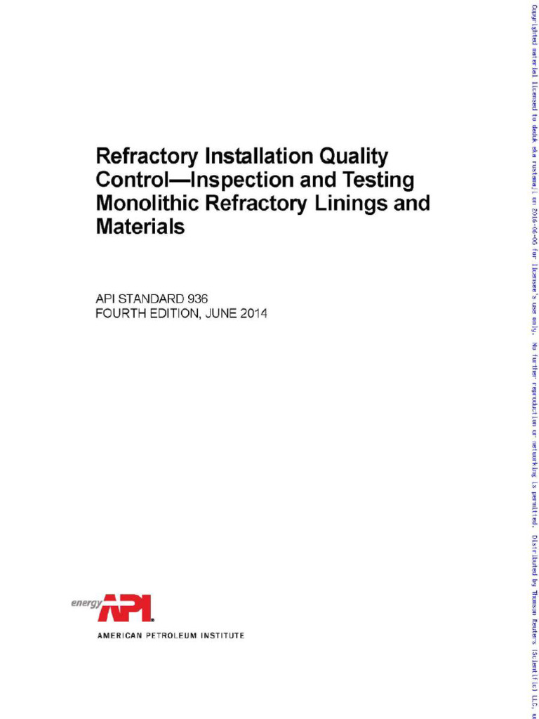 Api 936 | PDF