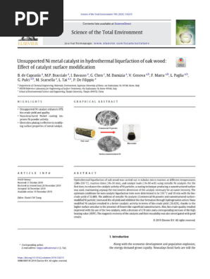 Unsupported Ni Metal Catalyst in Hydrot. | PDF