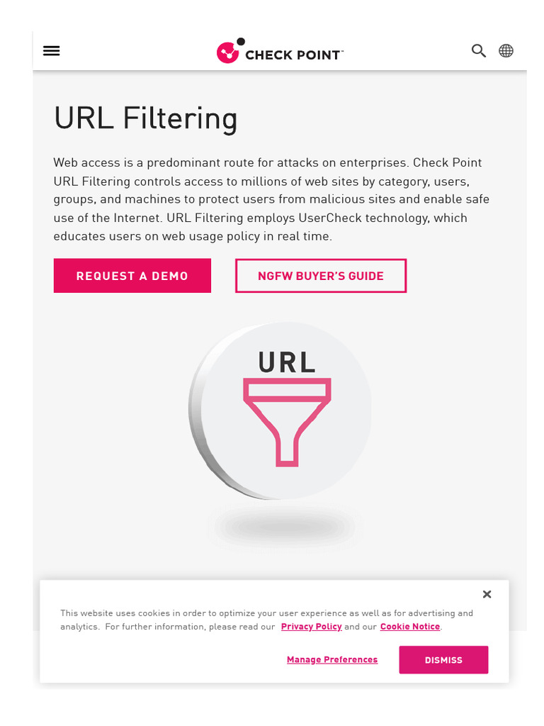 Check Point URL Filtering Solutions | PDF | Firewall (Computing) | Security