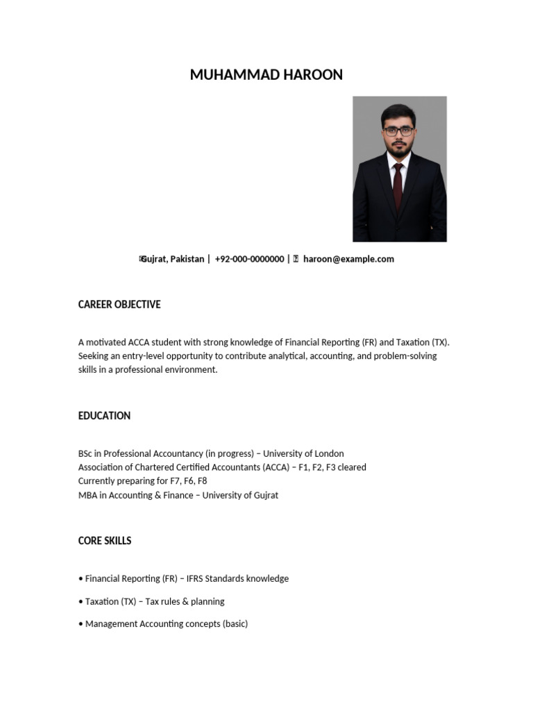 Muhammad Haroon CV | PDF