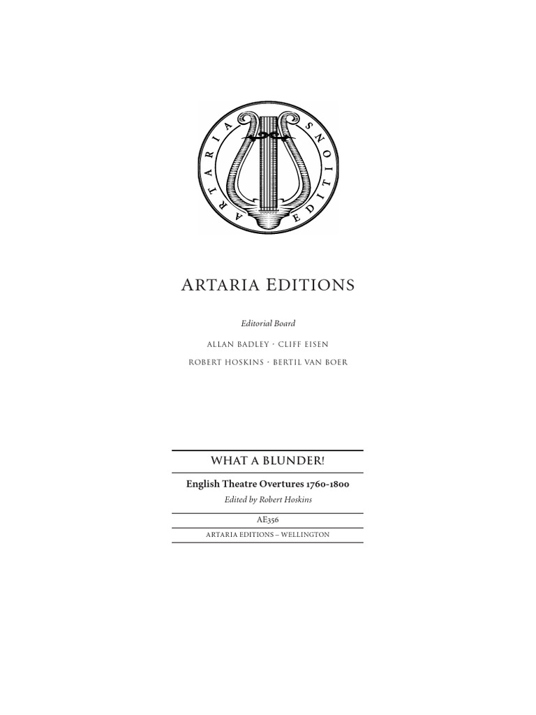 English Theatre Overtures 1760-1800 | PDF | Opera | The Marriage Of Figaro
