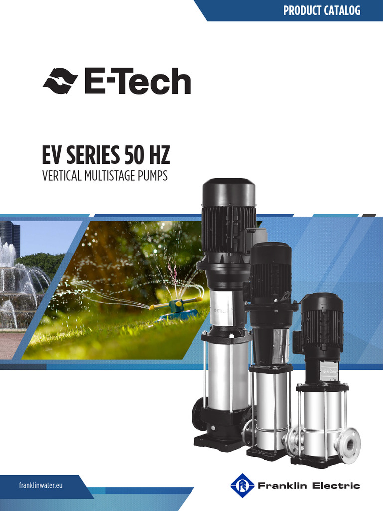 EV Series Vertical Multistage Pumps Catalog | PDF | Pump | Stainless Steel