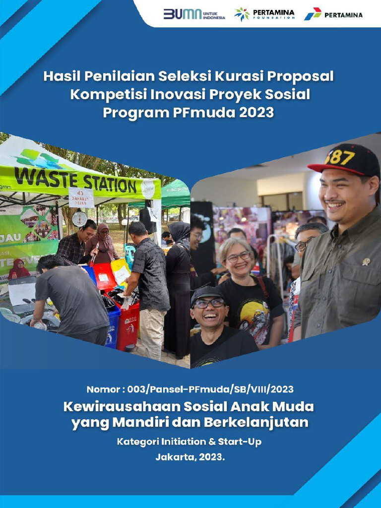 Hasil Seleksi Proposal PFmuda 2023 | PDF