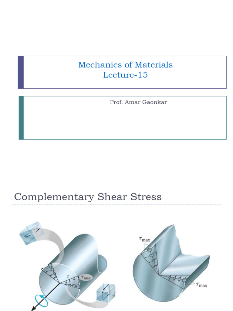 Mechanics of Materials: Shear & Torsion | PDF | Beam (Structure ...