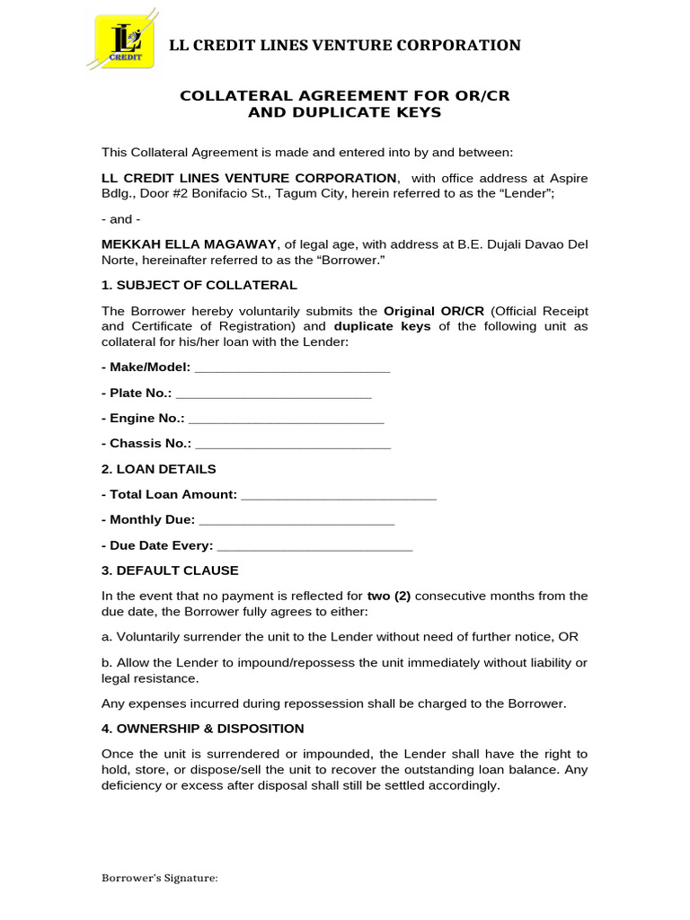 Collateral Agreement | PDF