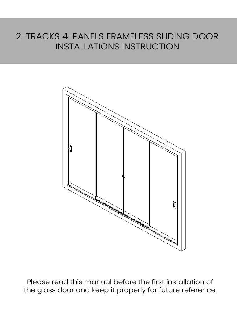 Sliding Door Installation Guide | PDF | Door