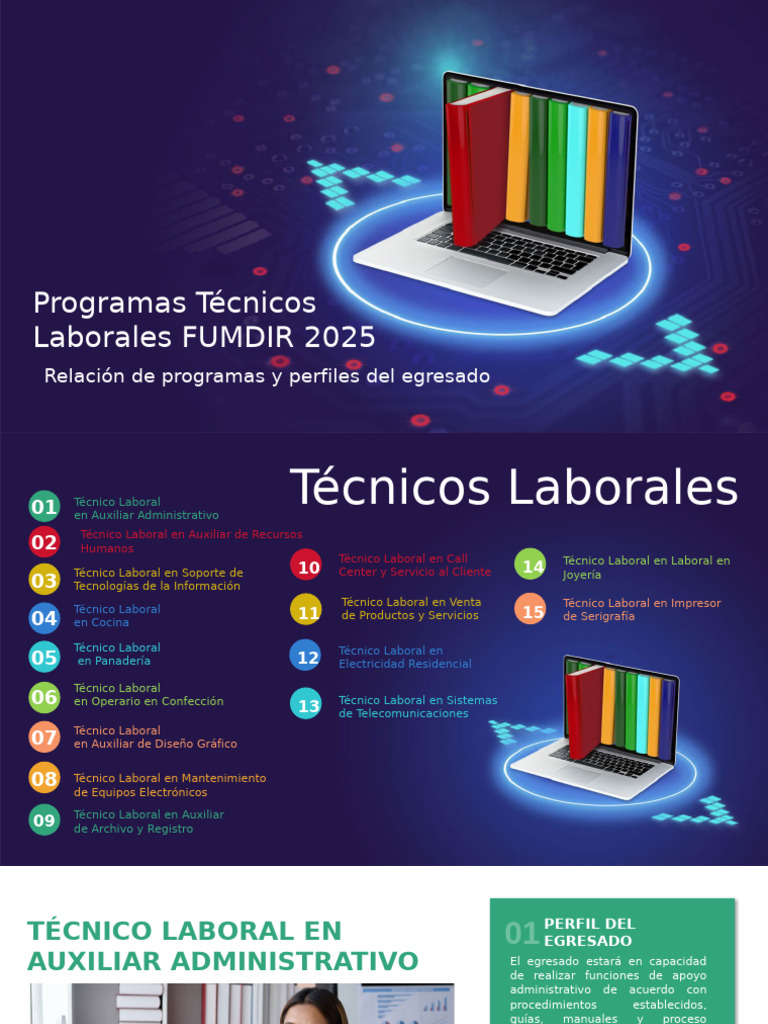 Programas Tecnicos FUMDIR 2025 | PDF | Gestión de recursos humanos ...