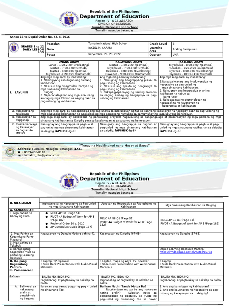 Ap 8 Week 5 Q1 | PDF