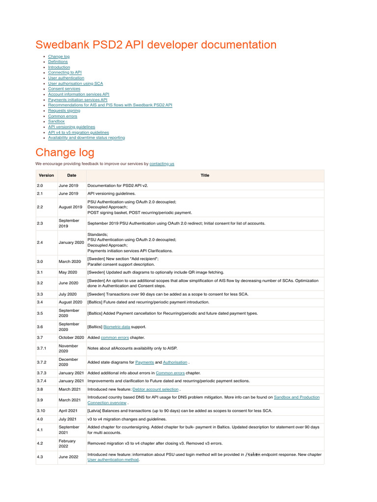 Swedbank PSD2 API Developer Guide | PDF | Public Key Certificate ...
