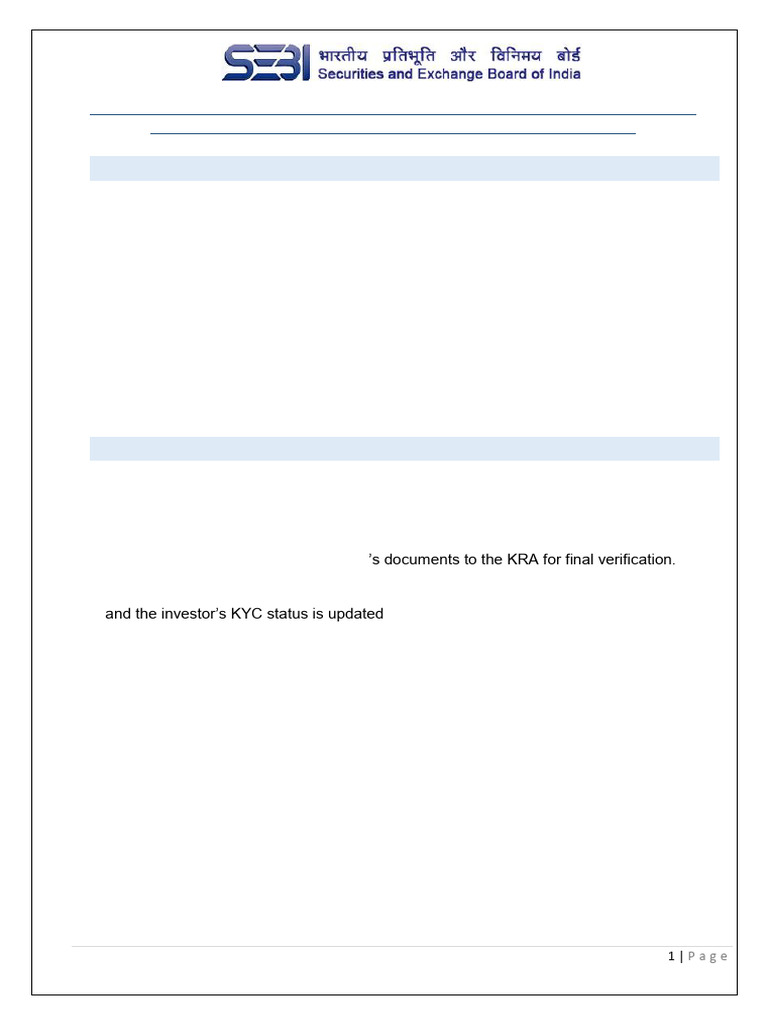 SEBI Consultation Paper - Opening of Folios | PDF | Mutual Funds ...