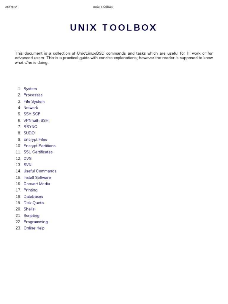 Unix Cheat Sheet | PDF | Domain Name System | Booting