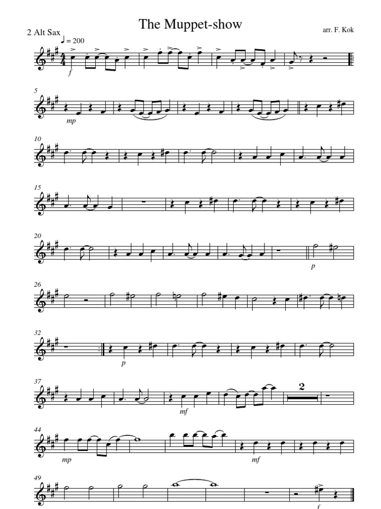 Muppets Saxkwartet 02 Alto Saxophone