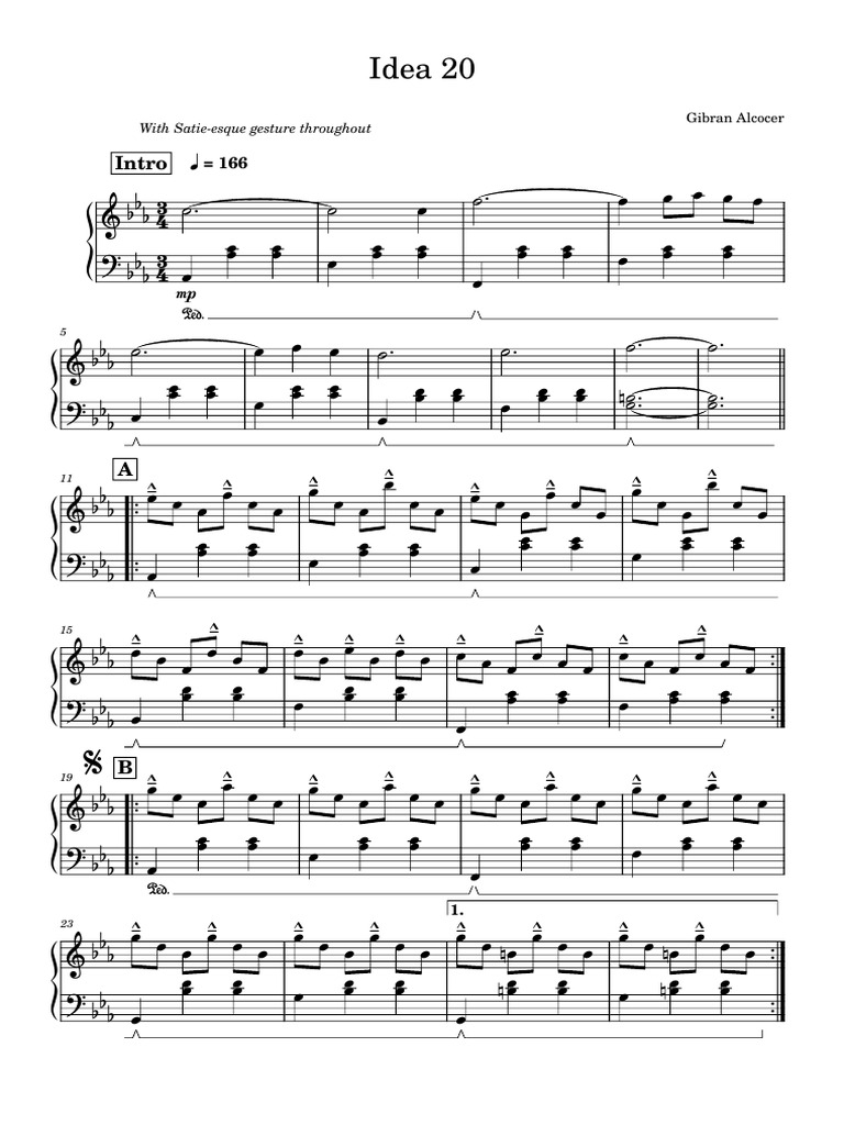 Idea 20 Piano Sheet Music PDF | PDF