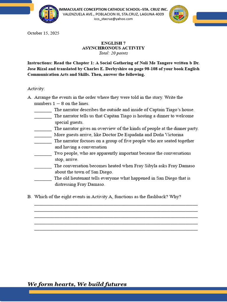 English7 Asynchronous Activity 101525 | PDF