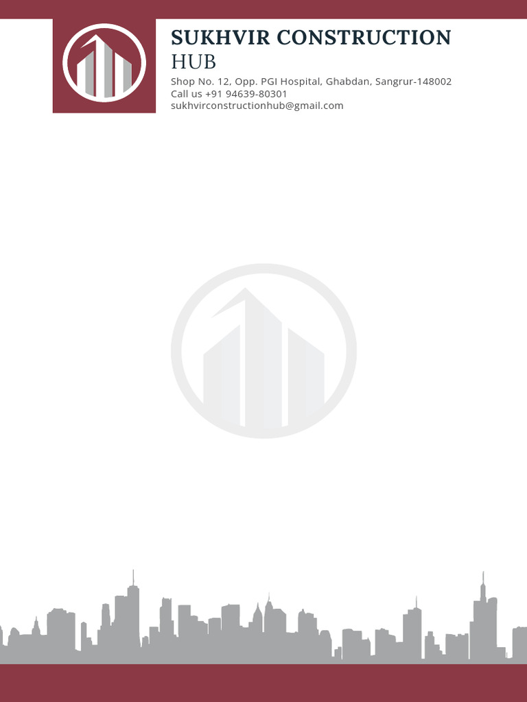 Sukhvir Construction Hub Letter Head | PDF