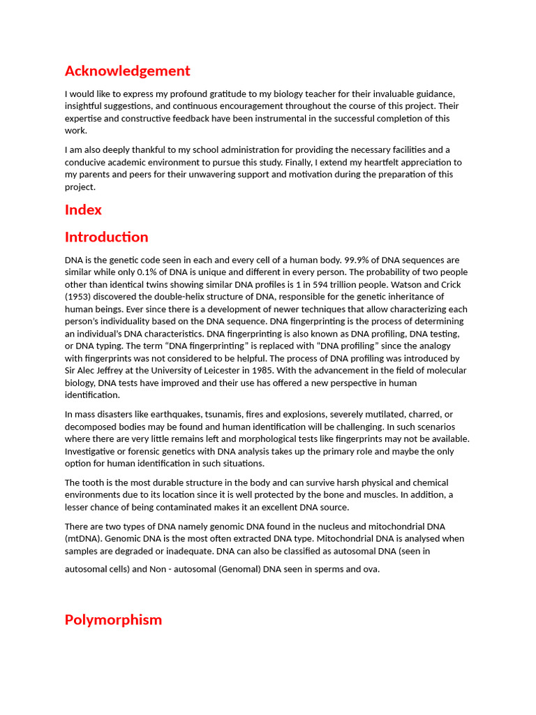 Understanding DNA Fingerprinting Techniques | PDF | Polymerase Chain ...