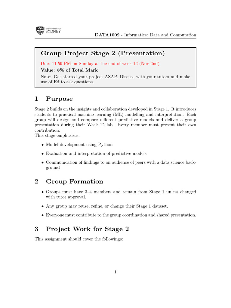 Data1002 Group Project: ML Models Presentation | PDF | Data | Computing