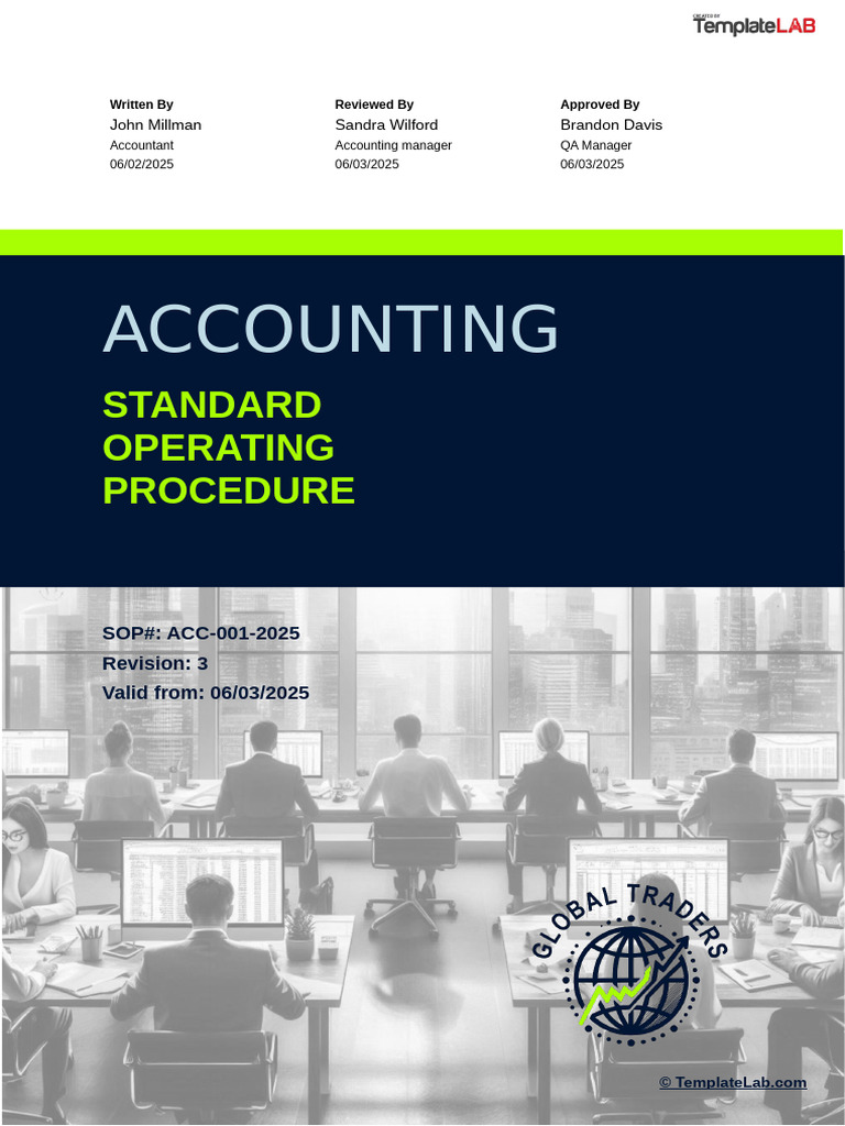 Accounting SOP Template for Global Traders | PDF | Payments | Invoice