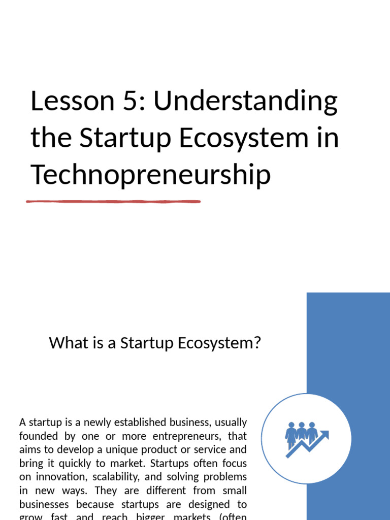 Startup Ecosystem in Technopreneurship | PDF | Startup Company | Small ...