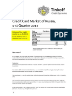 Russian Credi Card Market, 1st quarter 2012