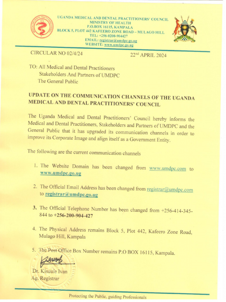 Circular On Communcation Channels of Umdpc - 251104 - 140320 | PDF