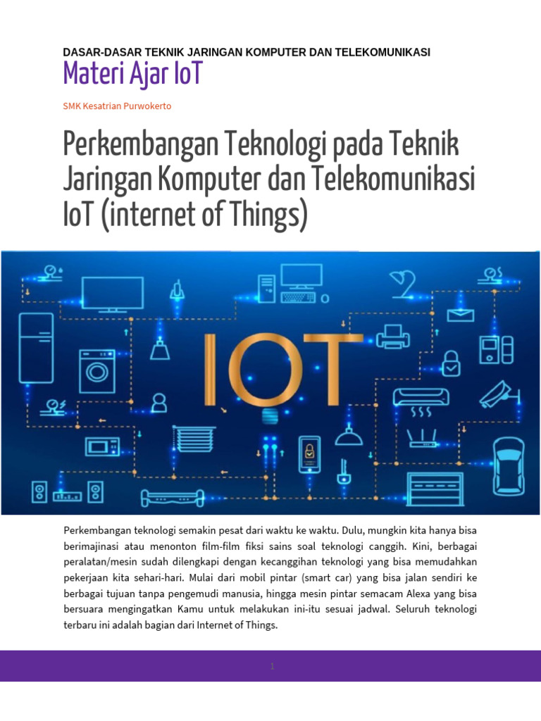 Dasar Internet of Things untuk SMK | PDF