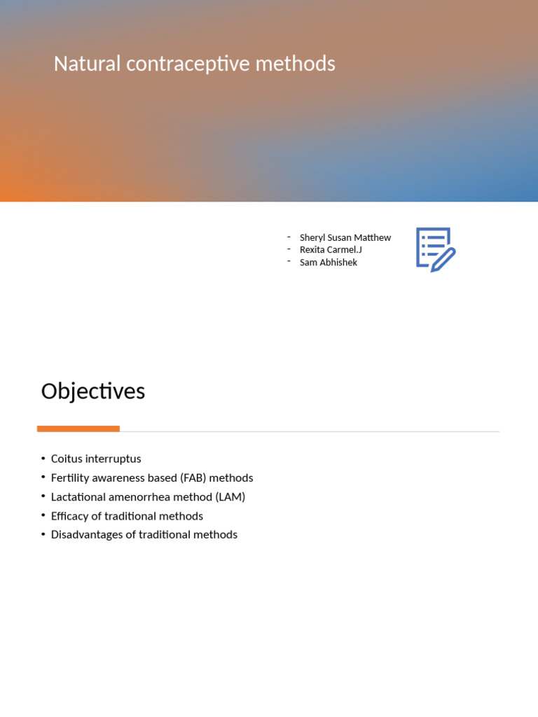 Natural Contraceptives | PDF