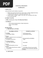 Grade 1 Lesson Plan: Basic Shapes | PDF | Shape | Rectangle