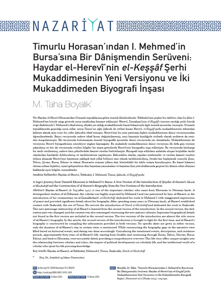 6 M Talha Boyalik TR | PDF