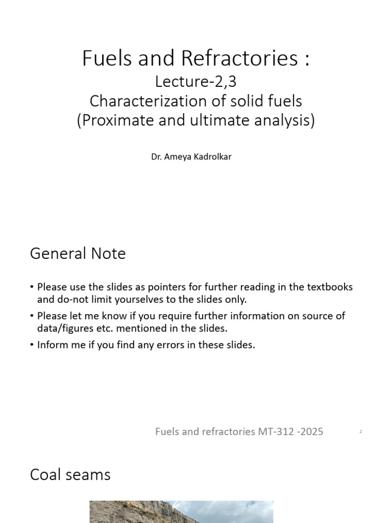 2 - Fuels and Refractories | PDF | Coal | Combustion